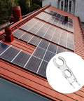 Solar-paneled rooftop with inset of Multifunction Solar Spanner Wrench For MC4 Connectors, 1 Pair Pro-Grade Solar Panel Connector Tool Set