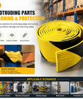 Ultra Thick Jumbo Wave Wall Guard With 60 Percent Rubber Heavy Duty Shock Absorbing Foam Bumper Padding in yellow and black roll for safety.