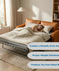 Heavy Duty Reinforced Plywood Support Board For Queen Sleeper Sofa shields against digging steel bars, creating a smooth sleep surface.
