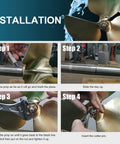 Installation steps for Brass Prop Nut Kit For Inboard Boats That Fits One Inch And One Eighth Inch Shafts Upgrade Your Ride