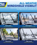 Deadly Smooth 22 Inch Windshield Wiper Blades 2 Pack All Weather Flexible Rubber Coated Wipers built for clearing heavy rain and road spray.