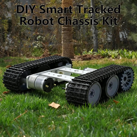 Front view of Dope Robot Tank Chassis Kit With 2 Tracks For Arduino Raspberry Pi Micro Bit Python And DIY Education, STEM Learning
