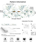 Peel And Stick Boho Green And White Eucalyptus Leaf Wallpaper For Walls Easy Install No Mess Removable And Repositionable Renter Friendly Durable Matte Finish Perfect For Nursery And Home Decor Seventeen Point Three Inches By Seventy Eight Point Seven pattern and instructions