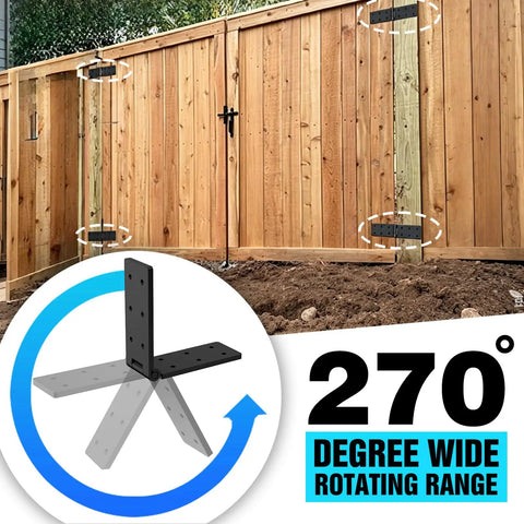 Heavy Duty Gate Hinges 2Pcs Deliver A Smooth 270 Degree Full Swing For Wood Fences And Barn Doors Rust Proof Steel Hardware on wood fence
