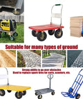 Heavy Duty Silent Swivel Caster Wheels 6 8 10 Inch Elastic Rubber Tires for heavy lifting on carts and generator dollies.