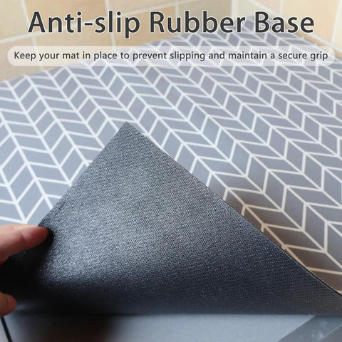 Top Washer And Dryer Cover Pad 25.6 By 23.6 Inches Non Slip Dust Proof Protector Mat, anti-slip rubber base close-up in laundry room