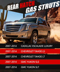 Cadillac Escalade in desert with Rear Hatch Liftgate Struts For Chevy Suburban Tahoe Yukon Escalade 2007 To 2014 text overlay