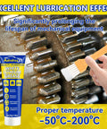 White Lithium Grease with Brush for Hinges, Bearings, Gears, Multi-purpose lubricant application on gears