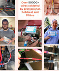 Waterproof Solder Seal Wire Connectors Kit, 500 pcs, multiple uses in automotive wiring and DIY projects, box and connectors displayed.