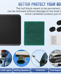 No Drill Transducer Mounting Kit With Adhesive Plate For 25mm Transducers Includes Scouring Pad Cleaning Wipes And Cable Clips