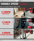 Brushless Half Inch Cordless Impact Wrench 20V With 3 Speeds Up To 370 Ft Lbs Torque 500 Nm 3.0Ah Battery in use