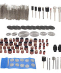 Solid Choice 121 Piece Rotary Tool Accessory Kit With High Speed Steel Blades, Sandpaper Rings, Grinding Needles, And Cutting Discs For Tough Jobs And Quick Fixes arranged in a compact storage layout.
