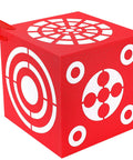 Red 3D Foam Archery Target With Six Sided Dice Cube Lightweight 13 Inch Square Block With Handle Backyard Practice Target Easy Arrow Removal Self Recovery XPE Foam For Quick Arrow Pull