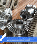Built Tough Tapered Bevel Gear Set 1.5 Mod With 1 To 2 Ratio Includes 15 Tooth And 30 Tooth Hardened Steel Straight Bevel Gears