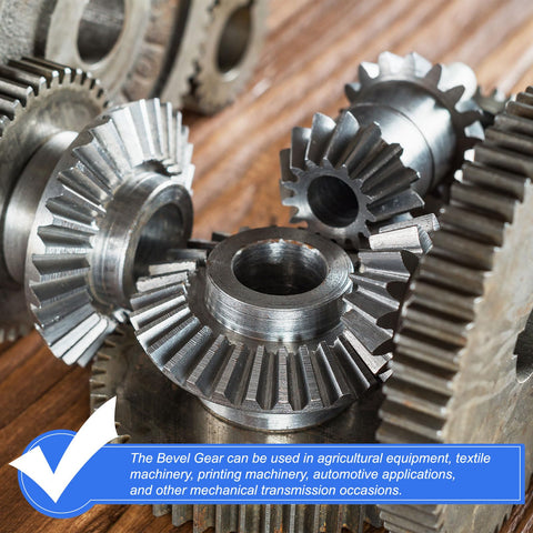 Built Tough Tapered Bevel Gear Set 1.5 Mod With 1 To 2 Ratio Includes 15 Tooth And 30 Tooth Hardened Steel Straight Bevel Gears