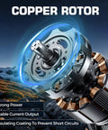 Copper rotor of 90 Amp Automotive Alternator Replacement For 2012 2017 Hyundai Accent And Veloster And 2012 2013 Kia Rio