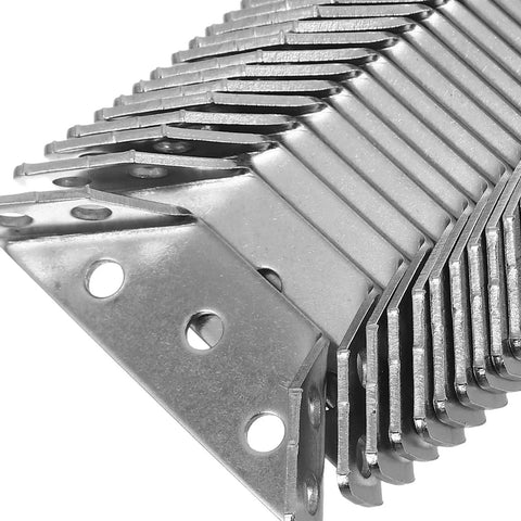 Heavy Duty Stainless Steel Corner Brackets Three Way Design For Rock Solid Furniture Support And Secure Shelving for Cabinets Wood Frames