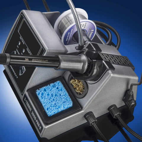 Pro Grade 75 Watt Soldering Station Kit with 5 Extra Tips Dual LED Displays Sleep Function