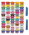 Game Changing Modeling Compound Haul With 65 Mini Cans serving assorted vibrant colors and two tools for creative kids.