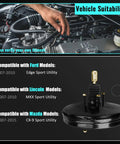 Built Tough Replacement Vacuum Power Brake Booster For Ford Edge Lincoln MKX Mazda Cx9 2007 To 2015 35l 37l V6 Direct Swap No Extra Parts Needed Black Steel installed in engine compartment with hand adjustment.