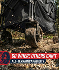 500 Lbs Heavy Duty Double Decker Wagon With Extender 400 L Large Capacity Collapsible Garden Cart in rugged terrain
