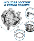 Beefy Zinc Alloy Half Inch Clamp Type Cable Connectors with locknut and screws for NM cables and wires, 100 pack.