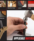 Using 36 Piece Letter And Number Steel Punch Stamp Set With Wood Storage Case For Metal Leather And More on metal plate