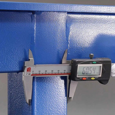 Close-up of Rock Solid Heavy Duty Steel Workbench Featuring Multiple Lockable Drawers And Sturdy Powder Coated Surface measuring 60.54mm.