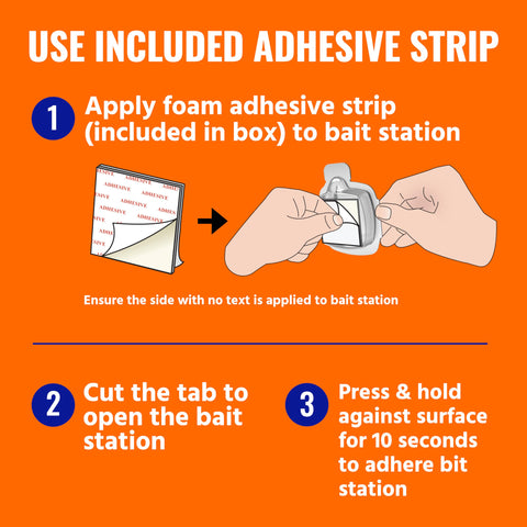 Instructions for using adhesive strip with Indoor Liquid Ant Baits With Adhesive Strips For Discreet Baiting That Doubles As An Ant Trap And Bait Station In An 8 Pack Ideal For Quick Fast Acting Control Of Ghost And Pavement Ants In The Home T334SR
