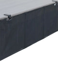Clamp On 48 Inch Desk Skirt With Dual Top Cable Slots For Hidden Cable Management black mesh skirt on desk edge