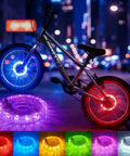 Rechargeable Bike Wheel Lights With Nine Colors And Twenty-One Modes, Motion Activated Spoke Lights for night riding in city