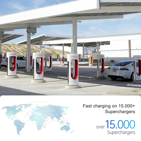 Nacs To Ccs1 Adapter For Tesla Superchargers Hella Fast Dc Charging At 500 Amps at a Tesla Supercharger station.
