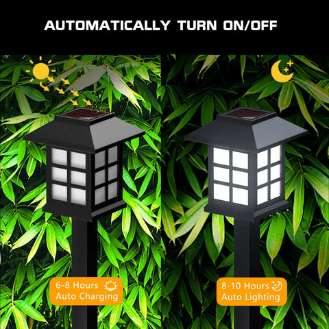 Solar Outdoor Lights 12 Pack Waterproof Pathway LED Landscape Lighting for Walkways Driveways Patios Yards and Lawns 10 Hours