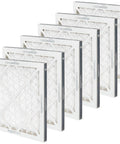 Six-pack of MERV 8 Furnace Filter for Home Use 12x12x1 Inches Electrostatic Dust Pet Hair Control, actual size 11.75 x 11.75 x 0.75 Inches.