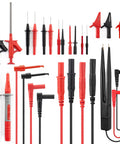 23 Piece Multimeter Test Lead Kit With Replaceable Probes, Alligator Clips, Test Hooks, And Flexible Wires For Digital Electrical Testing