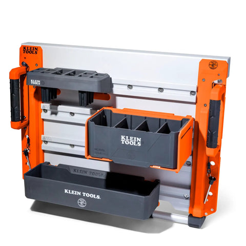 LiftPro 24 Inch Wall Mount System For Man Lifts And Scissor Lifts Pro Grade Heavy Duty Modular Tool Organizer with rails