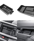 Center Console Organizer 2 Piece Set For Nissan Rogue 2021 2026 Armrest Storage Tray And Lower Console Organizer Black ABS Car Interior Accessory