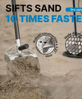 Beach Metal Detecting Sand Scoop In Stainless Steel With Carbon Fiber Handle for sifting sand faster on the beach
