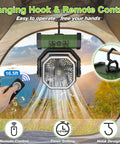 Go To 20000mAh Camping Fan With Remote And Led Lantern Auto Oscillating Portable Breeze for Tent RV And Outdoors with hook