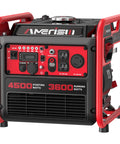 4500W Portable Gas Inverter Generator With CO Sensor, Lightweight And Quiet, EPA Compliant, front view showing controls