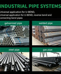 Industrial pipe systems featuring galvanized, welded, steel, and gas pipes for versatile applications including U-BEND.
