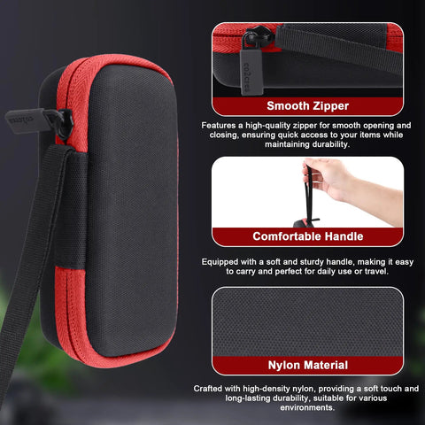 Rock Solid Kickass Hard Eva Protective Case For Bosch Glm100-23 And Glm165-40 Laser Distance Meters That Keeps Your Gear Safe From Drops And Dust While Rolling Around The Job Site With A Tight Red Zipper