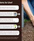 Instructions for using Coco Coir Organic Top Soil For Indoor And Outdoor Plants From A 4 Brick Pack with person planting.