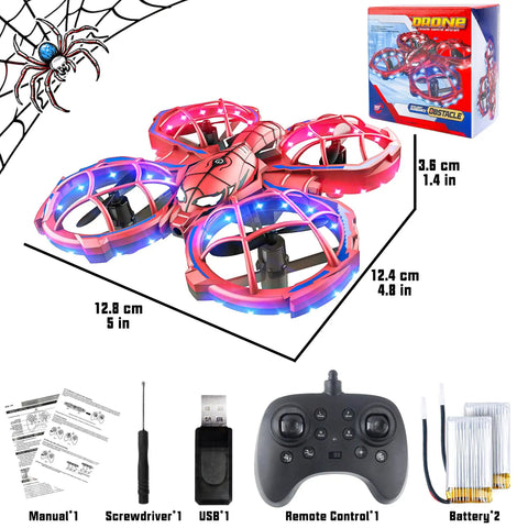 Mini Drone For Beginners With Easy Flight And LED Neon Lights RC Quadcopter With Auto Hover 3 Speed Modes 360 Degree Flips