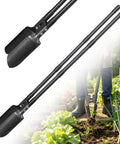 57 Inch Heavy Duty Post Hole Digger With Metal Shaft And Sharp Shovel Head, ideal for digging in garden and transplanting.