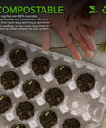 Must-Have 30-Cell Egg Crates 15 Pack Recyclable Pulp Fiber Egg Flats used for seed planting.