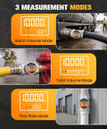 3 measurement modes displayed for 3 Inch Waterproof Outdoor Ready Water Flow Meter IP68 Digital Inline Fuel Flowmeter With NPT Thread