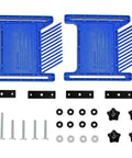 All Purpose Featherboard For Table Saws And Router Tables Offering No Sweat Mounting, includes blue featherboards and hardware.