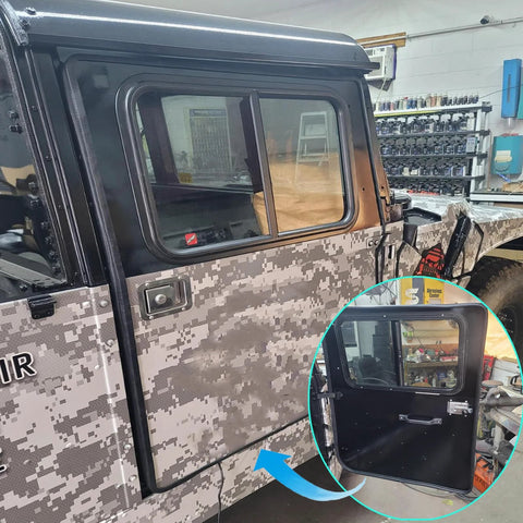 Automotive weather stripping door seal, 20 ft, black rubber with side bulb, Amazon brand installed on camo vehicle door