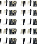 Mini USB Breakout Board Female Connector 5 Pins 0.1 Inch Pitch 150 Mils PCB Converter Board With Straight And 90 Degree Pin Headers Pack Of 10